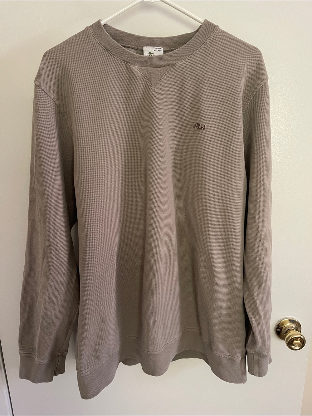 Lacoste Men's Crewneck Sweatshirt in Taupe Gray